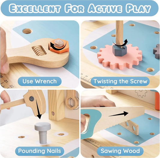 Kids Construction Work Bench Set