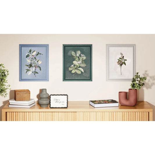 Framed Vintage Botanical Flower Prints Set