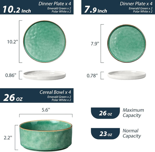 12 Piece Stoneware Dish Set