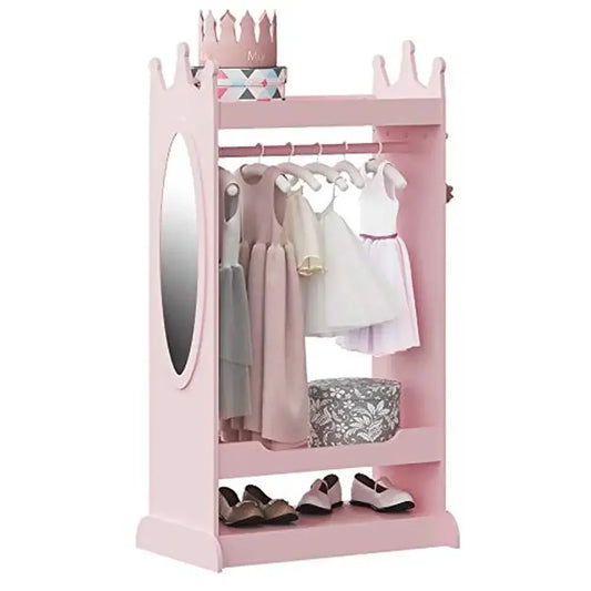 Princess Themed Dress up Armoire with Mirror Great Gift for Girls