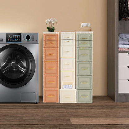 Narrow Storage Cabinet with Movable Wheels