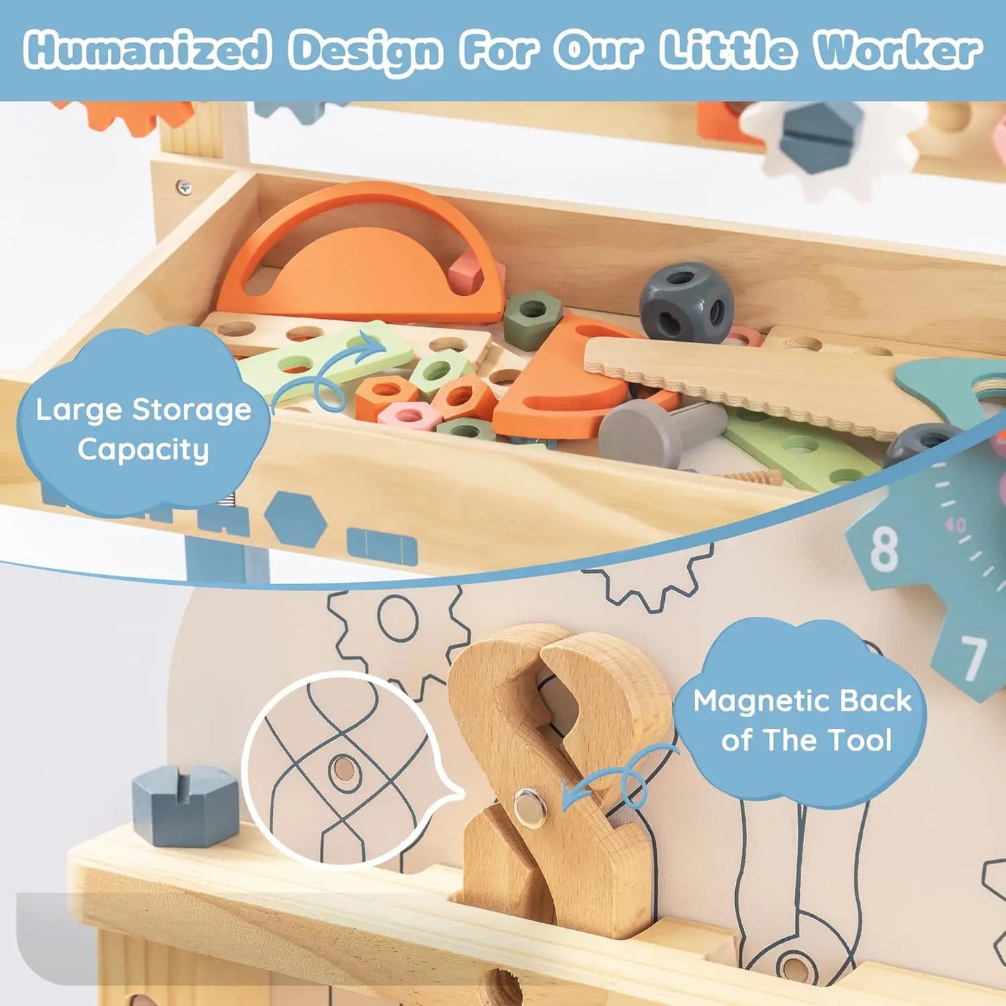 Kids Construction Work Bench Set