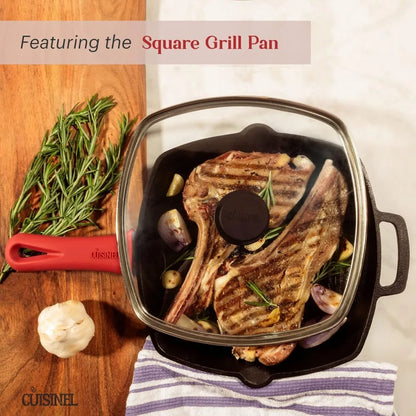 18-Piece Pre-Seasoned Cast Iron Cookware Set