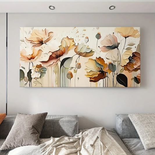 Flowy Petal Abstract floral canvas art