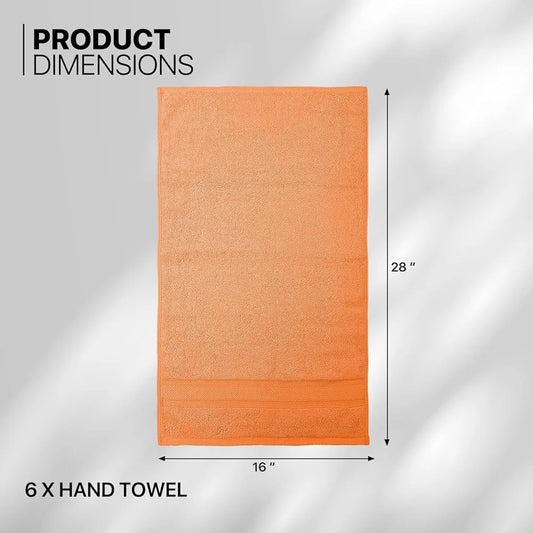 6-Piece Cotton Hand Towel Set