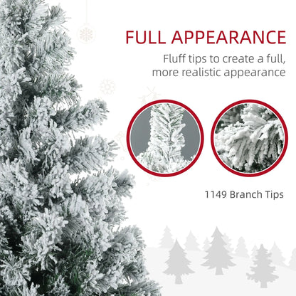 7.5ft Artificial Snow Christmas Tree for Festive Home Decor