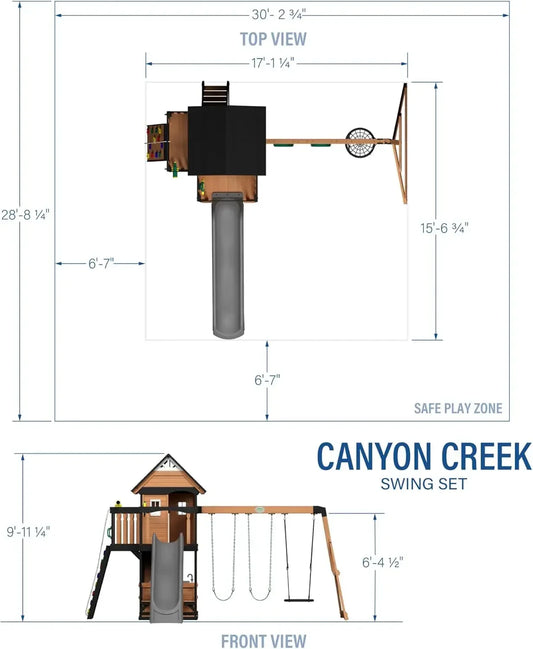 Canyon Creek Cedar Wood Swing Set