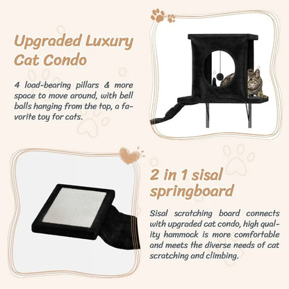 NUNU LAB 7-in-1 Wall Mounted Cat Climber Set