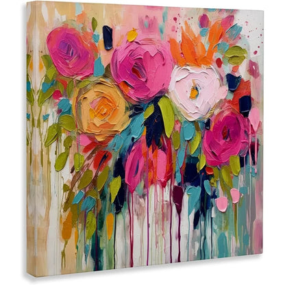 17in x 17in Urban Abstract Floral Wall Art