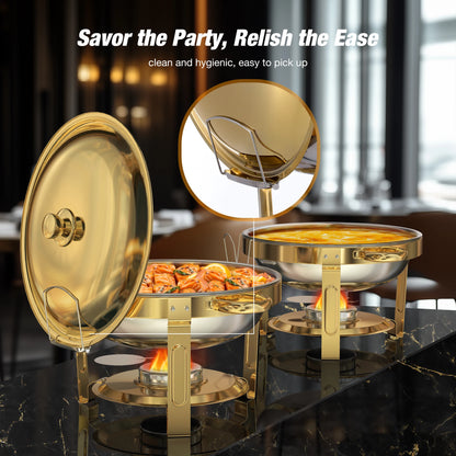 5 Qt High Grade Round Chafing Dishes for Buffet