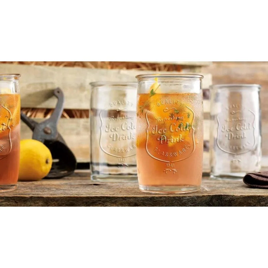 Set of 4 Vintage Italian Style Drinking Glasses