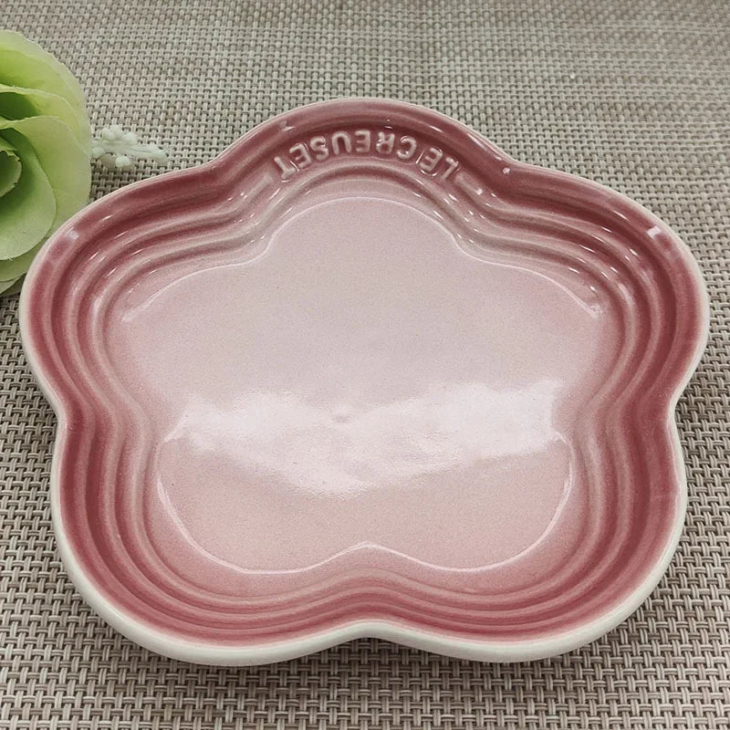 French Blossom Ceramic Dessert Plates