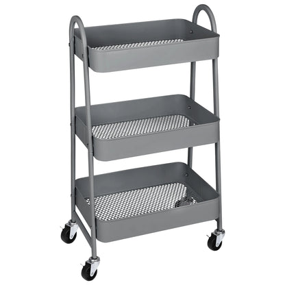 3 Tier Metal Kitchen Storage Cart