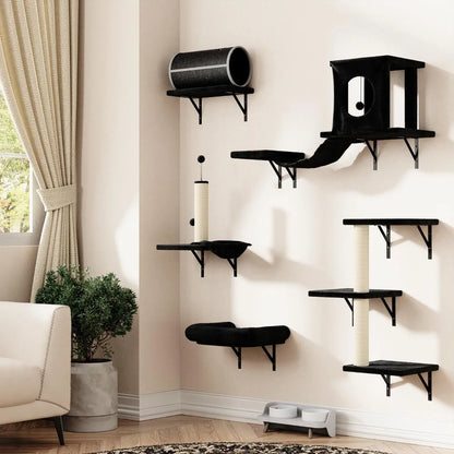 NUNU LAB 7-in-1 Wall Mounted Cat Climber Set