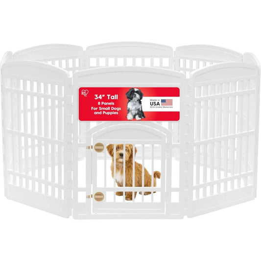 8-Panel Dog Playpen with Door