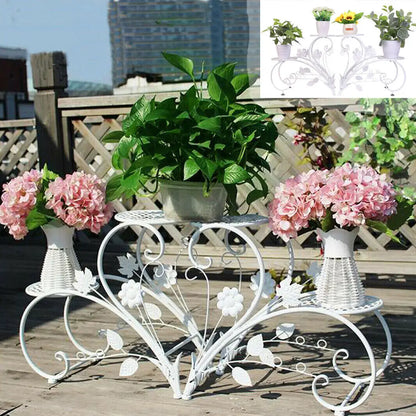 Rustproof 4 Potted Flower Display Stand