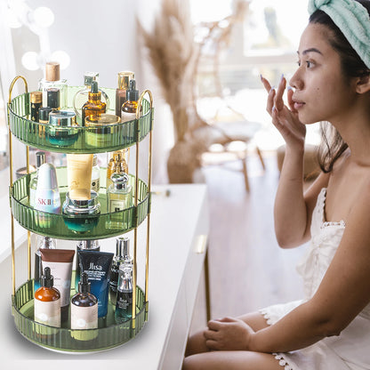 3 Tier Rotating Makeup Organizer for Vanity
