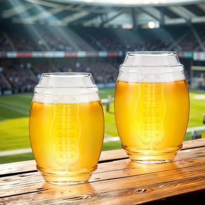 20-ounce Football Beer Glasses