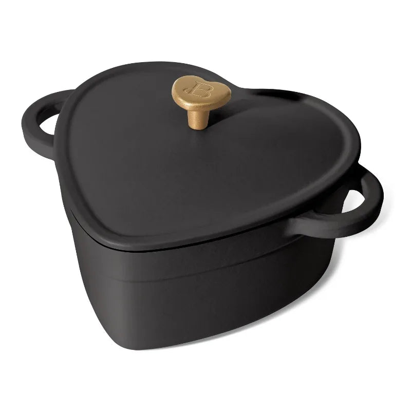 2qt Heart Cast Iron Dutch Oven