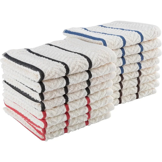 16-Pack Soft Absorbent Cotton Dish Cloths