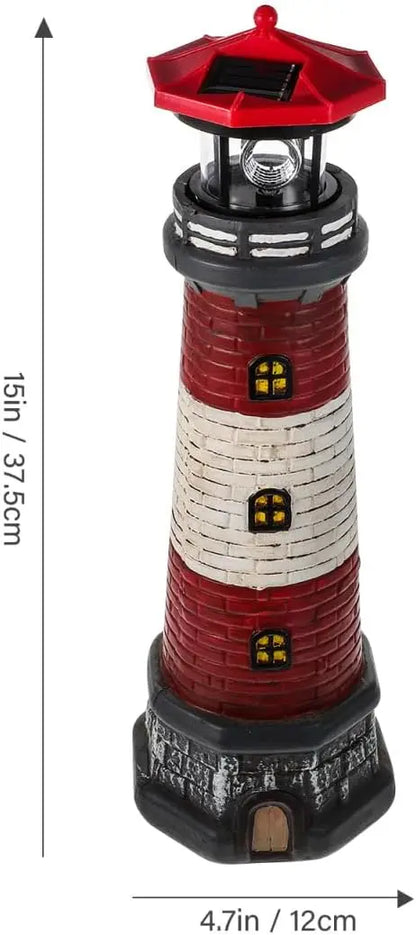 Outdoor Solar Rotating Lighthouse