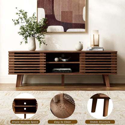 Mid Century Wood Coffee Table and TV Stand