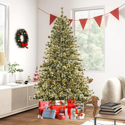 Pre-lit Artificial Christmas Tree with 9 Lighting Modes