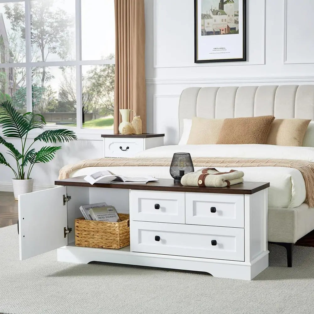 48in Farmhouse Storage Bench