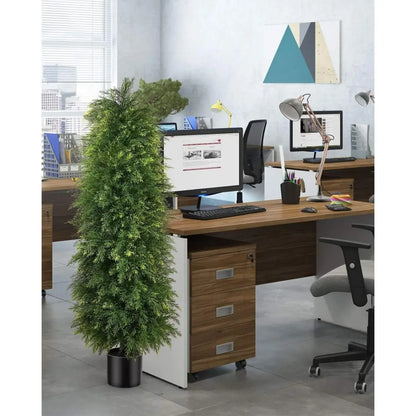 5ft Artificial Cedar Topiary Trees-2pk