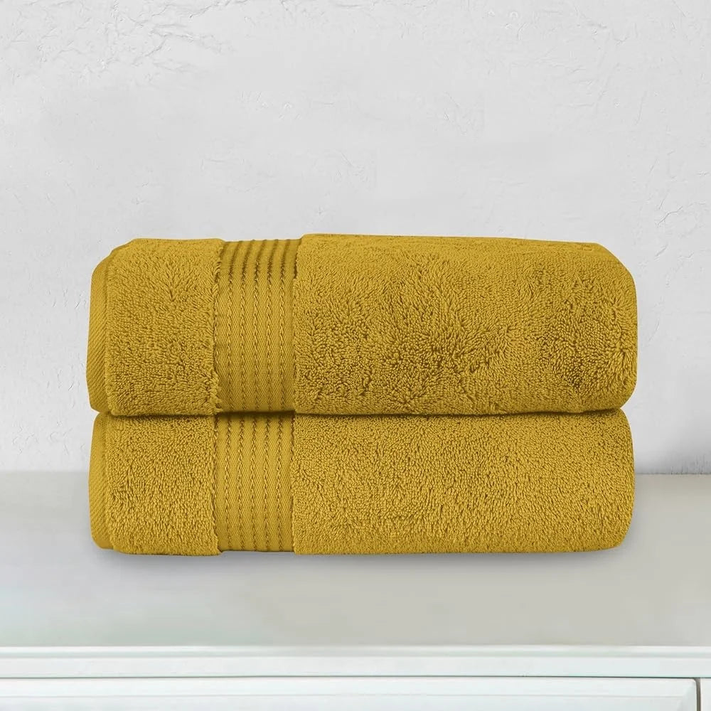2PC Premium Turkish Cotton Bath Towels