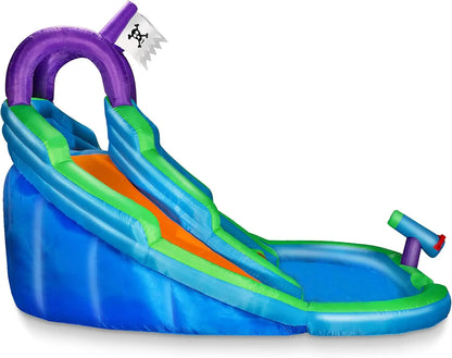 Bounce House for Kids with Climbing Wall, Water Slide, and Pool - Includes Blower