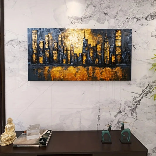 Abstract Cityscape on Canvas