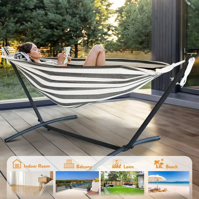 Stylish Hammock with Adjustable Stand