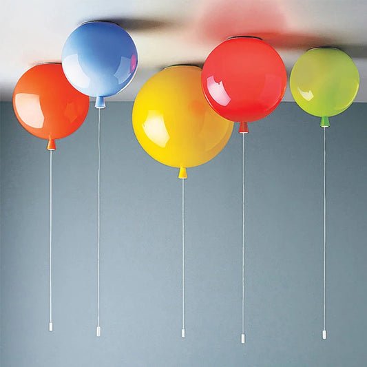 Modern Colorful Balloon Ceiling Lamp for Children's Bedroom