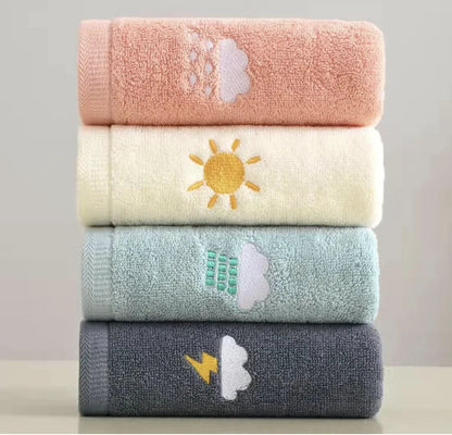 Set of 4 Hand Towels, Soft Cotton