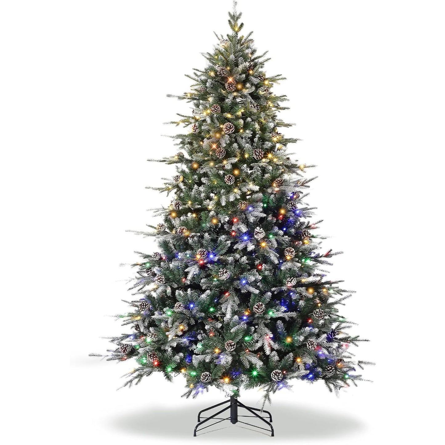 Pre-Lit Snow Flocked Christmas Tree in 6ft/7.5ft