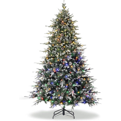 Pre-Lit Snow Flocked Christmas Tree in 6ft/7.5ft