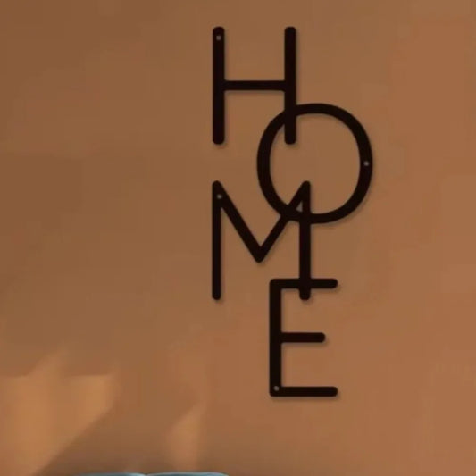 - Vertical Metal HOME Sign