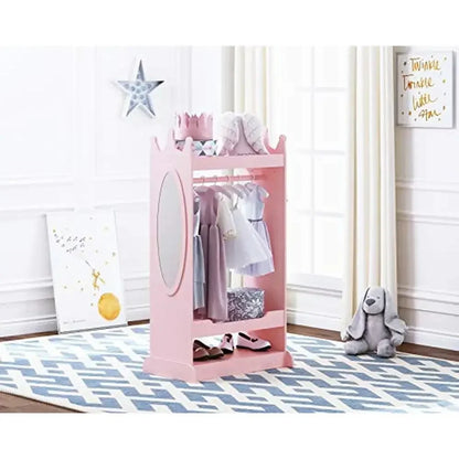 Princess Themed Dress up Armoire with Mirror Great Gift for Girls