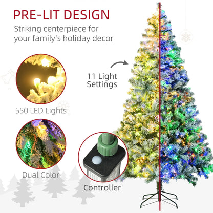 7.5ft Artificial Snow Christmas Tree for Festive Home Decor