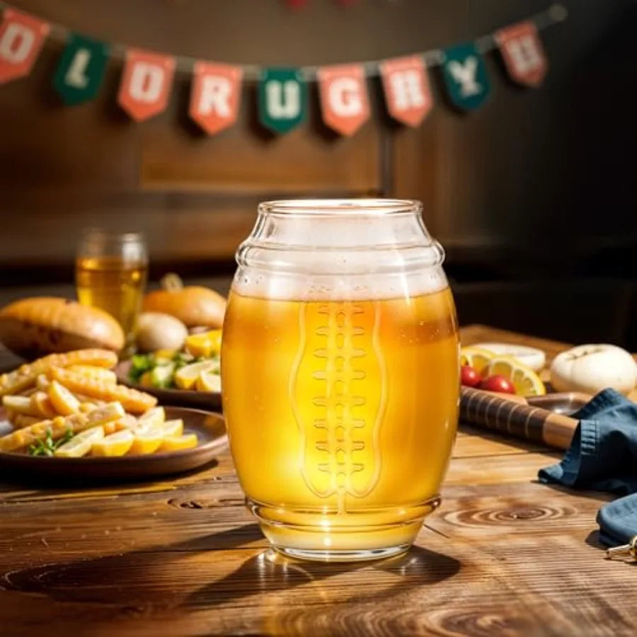 20-ounce Football Beer Glasses