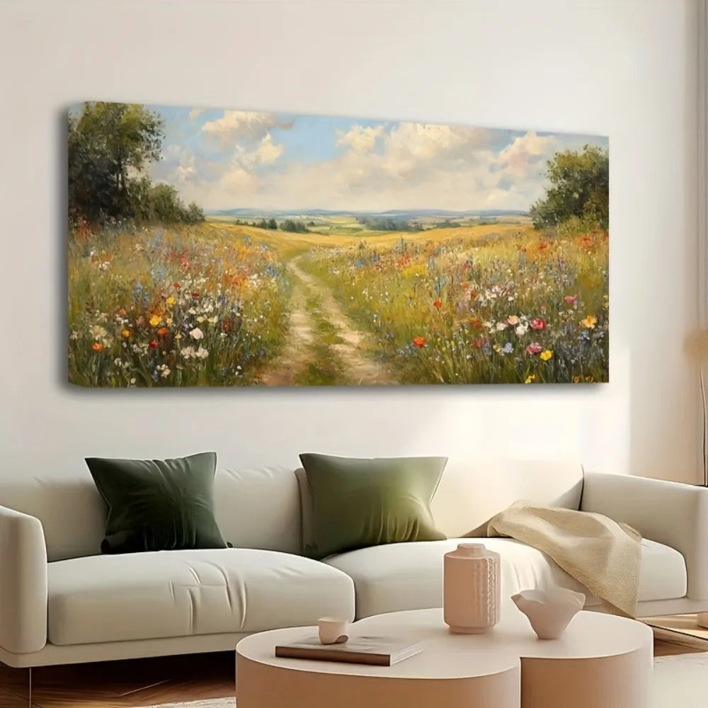 Vintage Wildflower Landscape