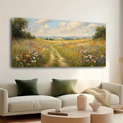 Vintage Wildflower Landscape