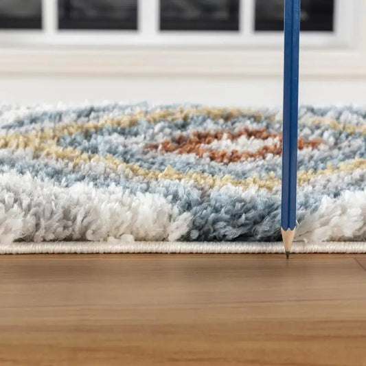 5'3" x 7' Ivory Soft Shag Area Rug