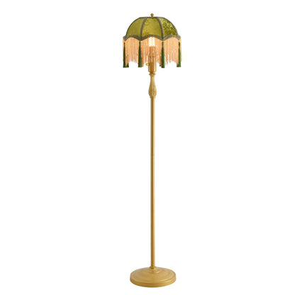 Retro Tassel Floor lamp with Dimmable Light