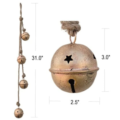 Vintage style Hanging Christmas Sleigh Bells