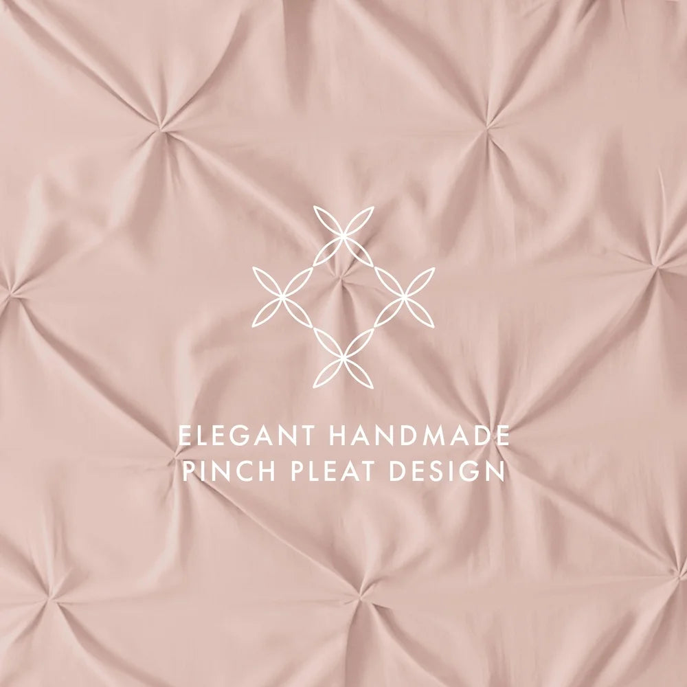 3-Piece King Size Blush Duvet Cover Set