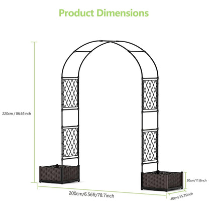 Garden Arbor w/2 Planter Boxes