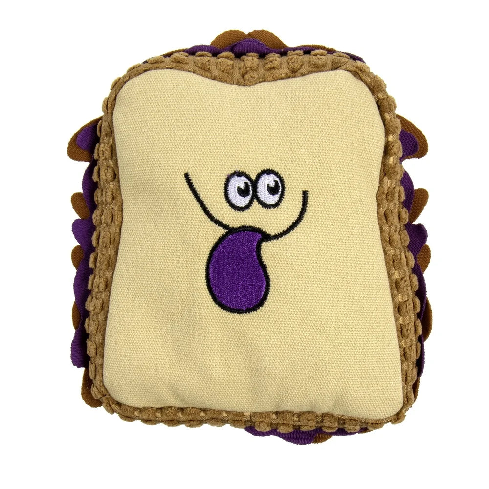 PB&J Plush Squeaker Dog Toy