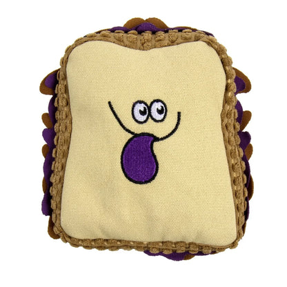 PB&J Plush Squeaker Dog Toy